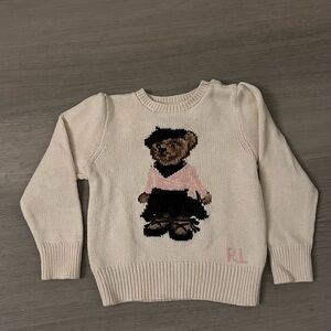 Polo by Ralph Lauren Ivory Knit Sweater with Navy Label